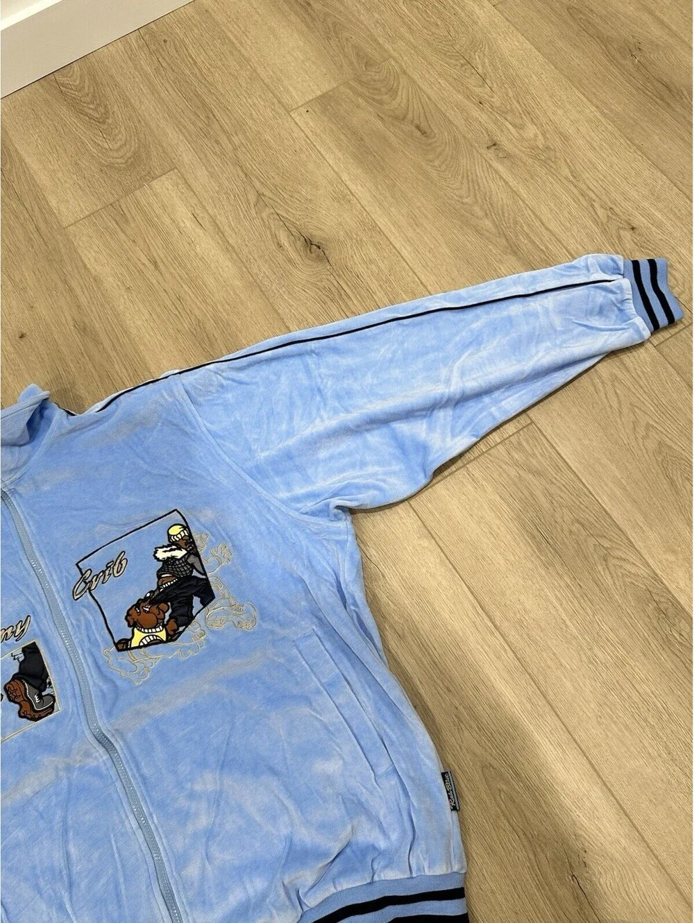 Raw Blue Tracksuit Mens 2XL/3XL Blue Y2K Hip Hop Zip Streetwear Skate